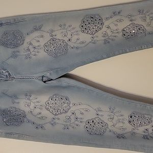 Rhinestone skinny jeans